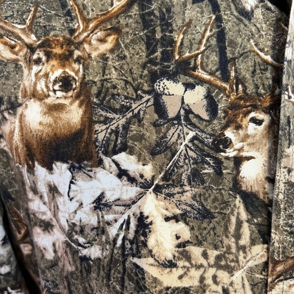 North River Camo Buck Deer Button Cotton Shirt L - Picture 2 of 9